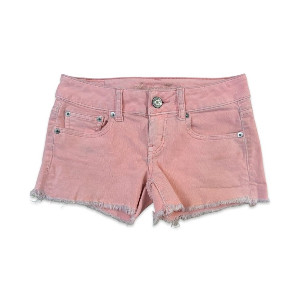 American Eagle Pink Cut Off Denim Shorts - Size 2